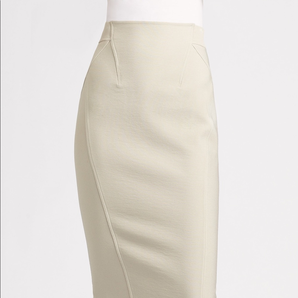 Donna Karan | Stretch Bandage Nude Midi Skirt